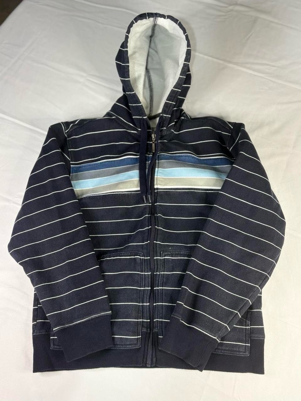 Y2K Women’s The Machine 2000s grunge style Striped Zip Up | $20.99